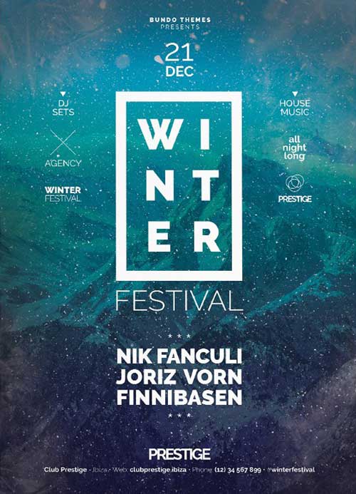 Winter Festival Event Flyer Template