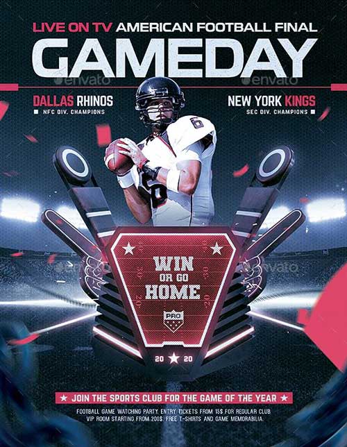 American Football Sport Event Flyer Template