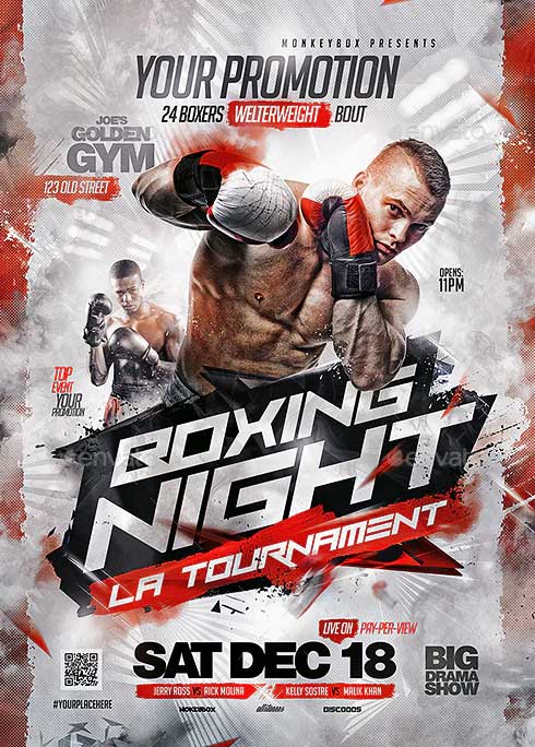 Boxing Tournament Flyer Template
