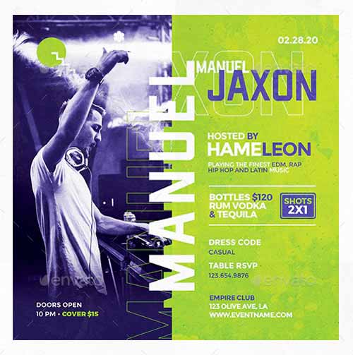 DJ Artist Concert Flyer Template