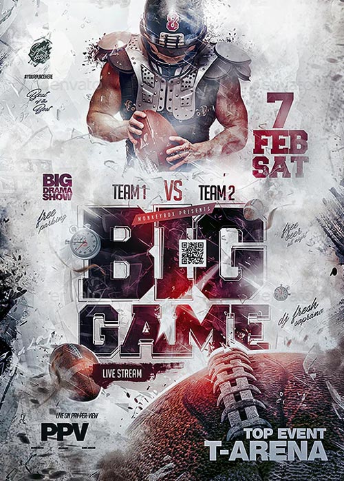 Football Big Game Flyer Template