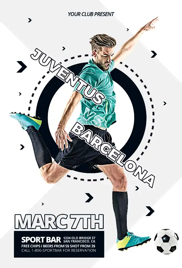 Free Soccer Match Flyer Template