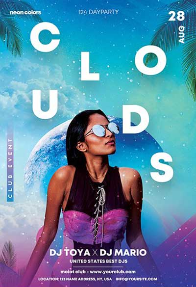 Futuristic Club Event Flyer Template