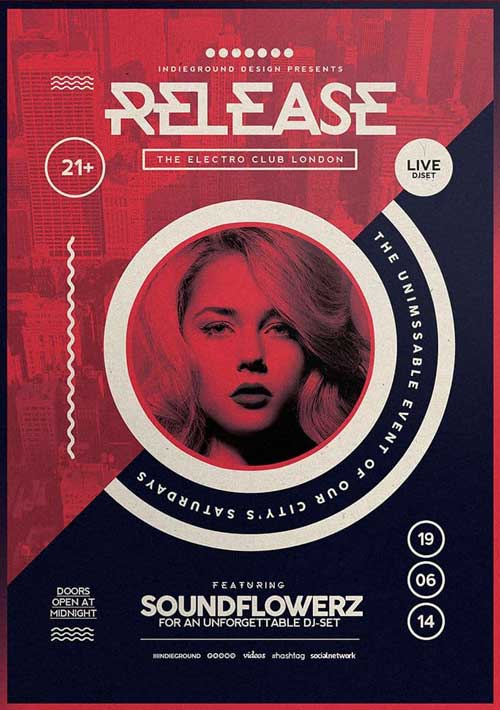 Indie Electro Flyer Flyer Template