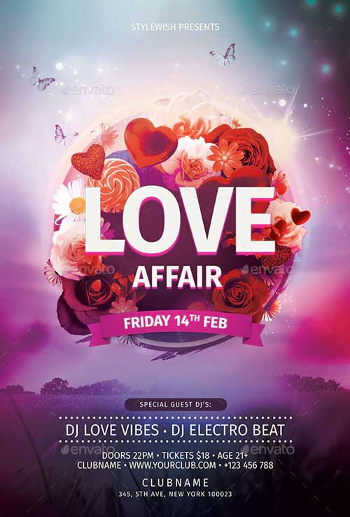 Love Affair Flyer Template