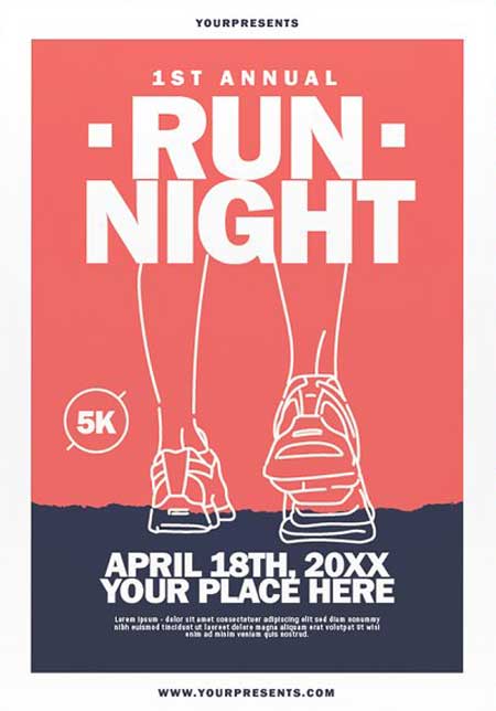 Marathon Event Sports Flyer Template