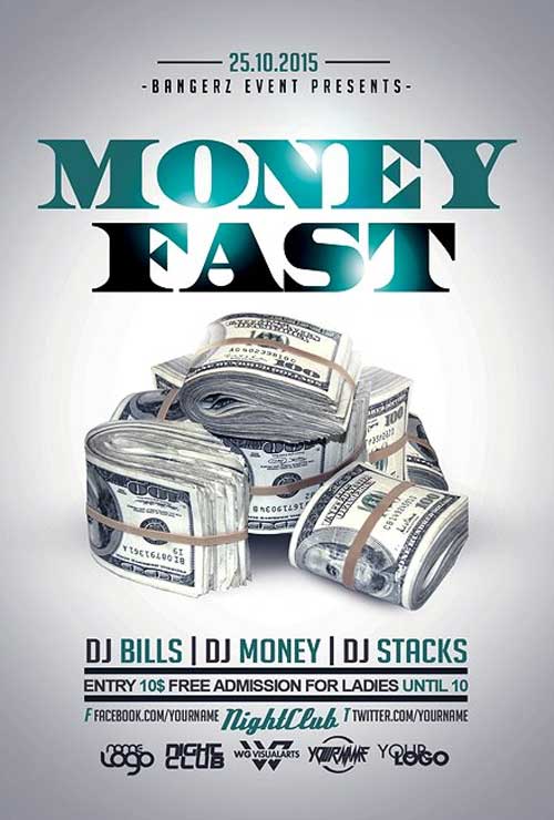 Money Rich Hip Hop Flyer Template