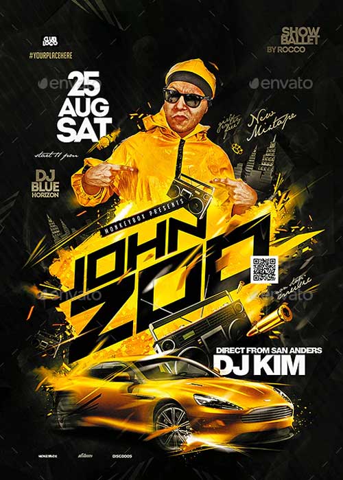 Rap Concert Flyer Template