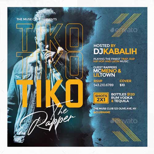 Rap Music Flyer Template