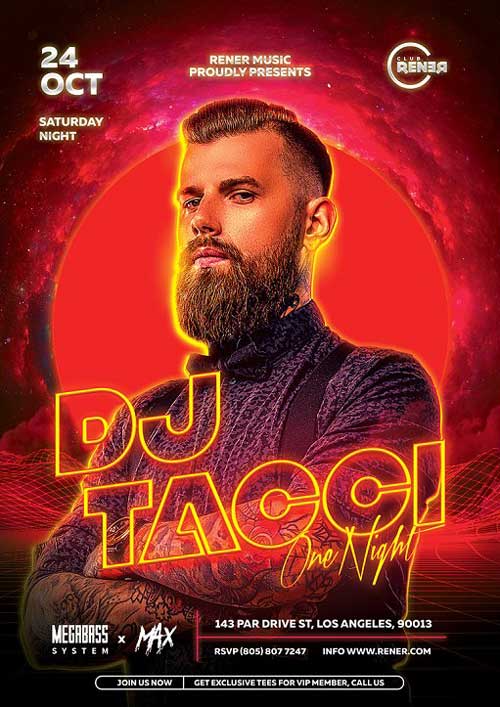 Techno DJ Flyer Template
