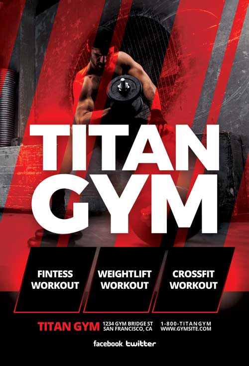 Titan Workout Sport Free Flyer Template