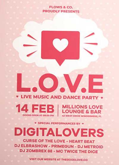 Valentine's Day Flyer Template