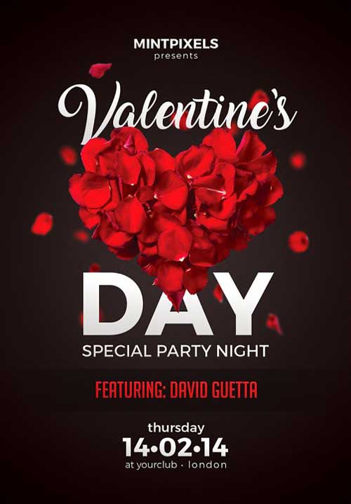 Valentines Day Love Flyer Template
