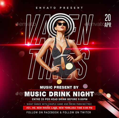 Valentines Day Party Flyer Template
