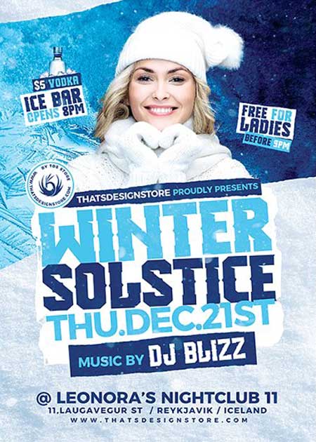 Winter Solstice Event Flyer Template