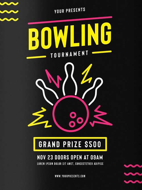 Bowling Tournament Flyer Template