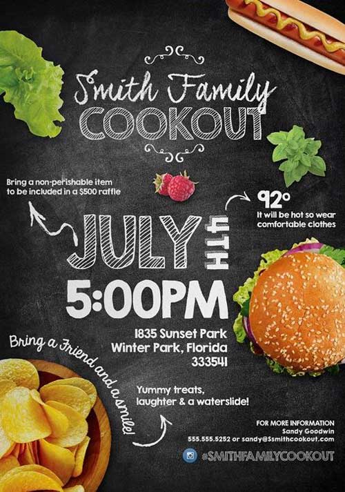 Hamburger Cookout Flyer Template