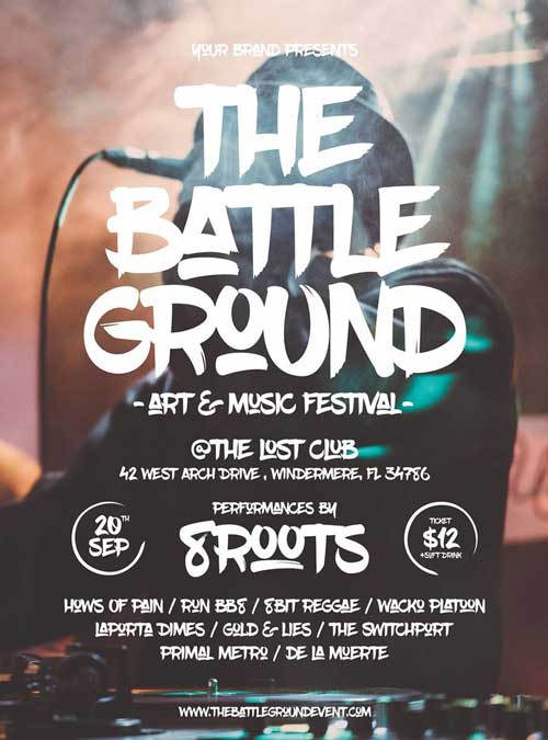Hip Hop and Rap Event Flyer Template