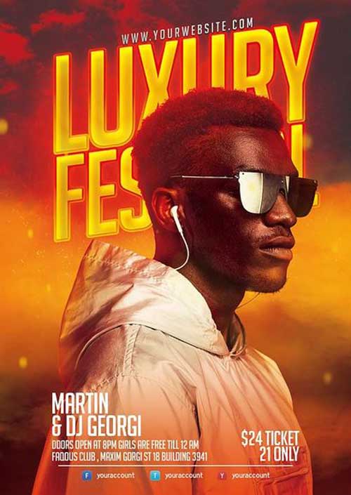 Luxury Festival Club Flyer Template