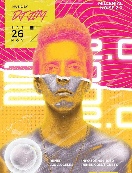 Millenial DJ Flyer Template
