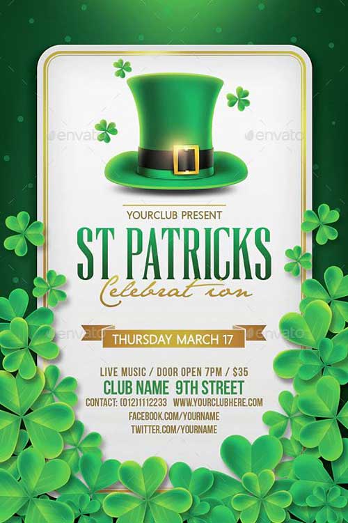 Saint Patricks Day Party Flyer PSD Template