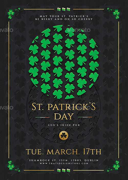 St Patricks Day Club Event Flyer Template
