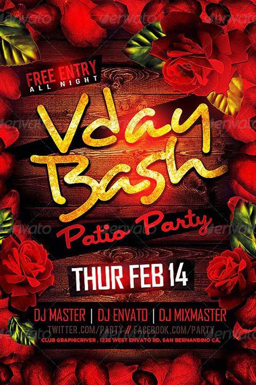 V-Day Bash Flyer Template