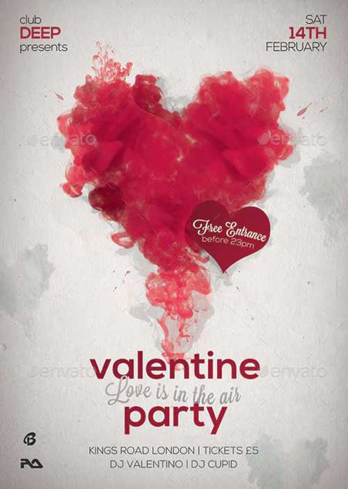 Valentine Party Flyer Template