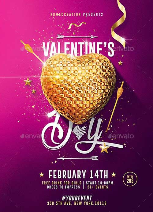 Valentines Day Club Flyer Template