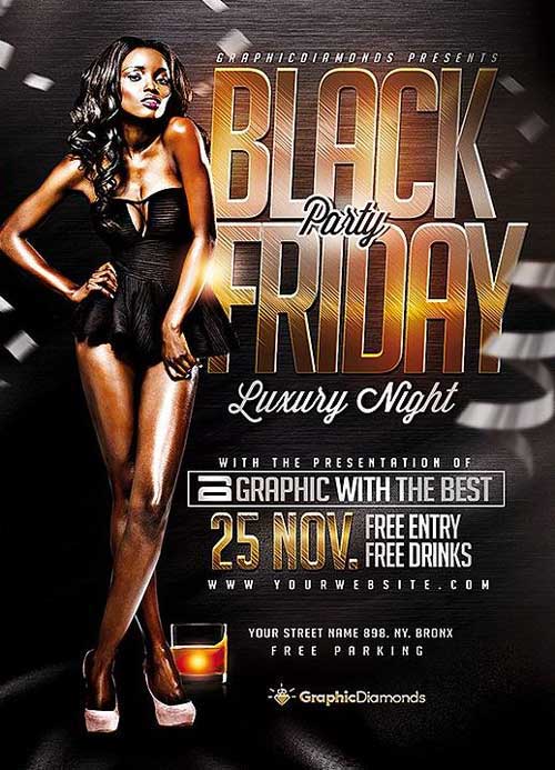 Black Friday Party Flyer Template