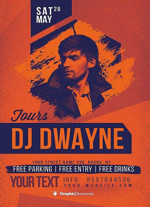 DJ Dwayne Flyer Template