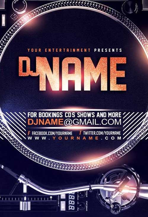 DJ Turntable Flyer Template