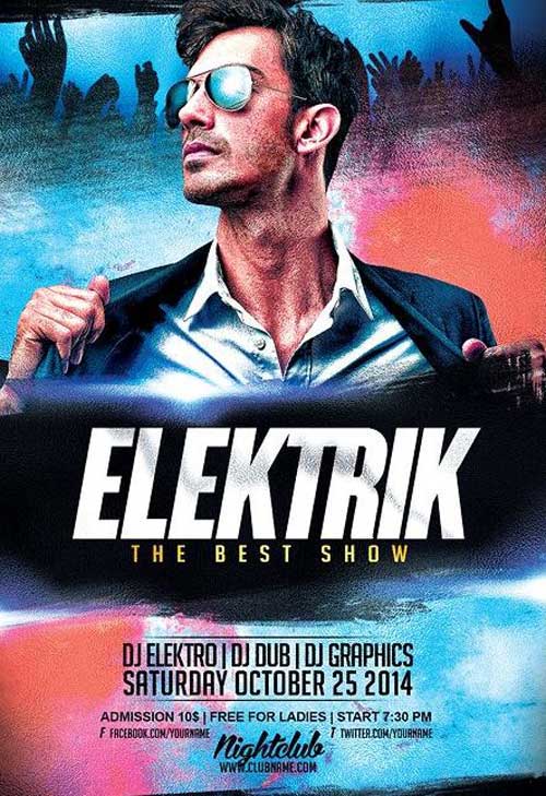 Electro DJ Club Flyer Template