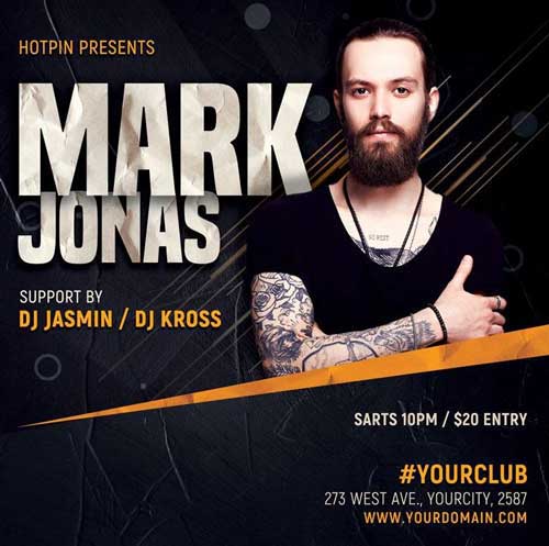 Square DJ Flyer Template
