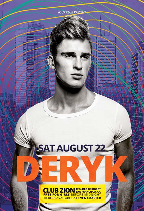 DJ Club Party Free Flyer Template