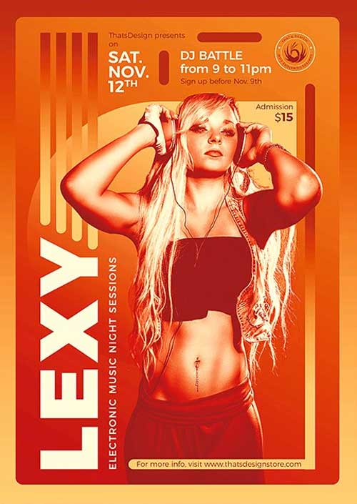 DJ Club Session Flyer Template