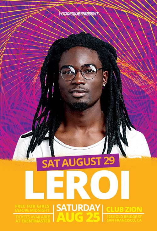 DJ Party Free Flyer Template