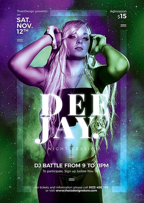 DJ Session Flyer Template