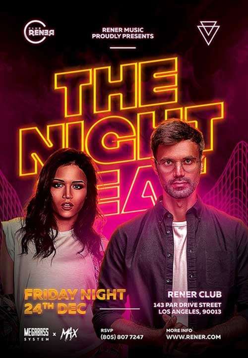 Duo DJ Battle Flyer Template