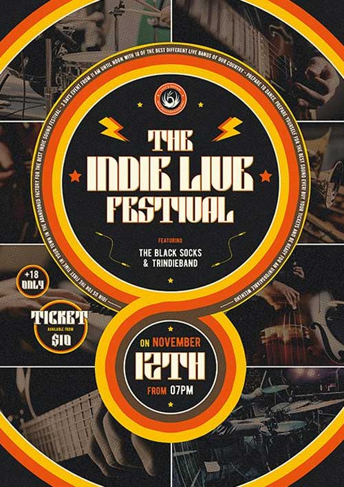 Indie Fest Rock Flyer Template
