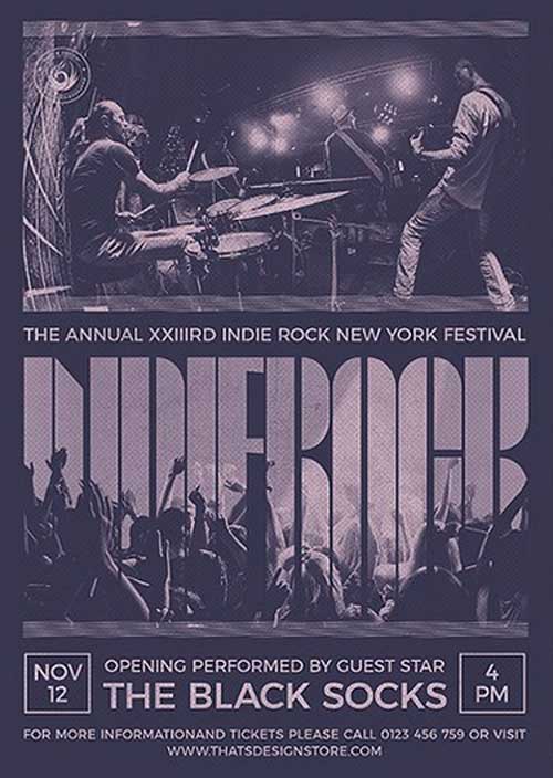 Indie Rock Flyer Template