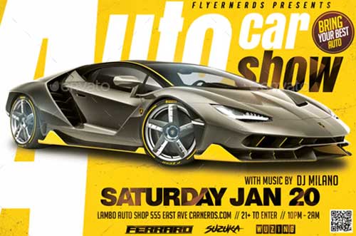 Auto Car Show Flyer Template