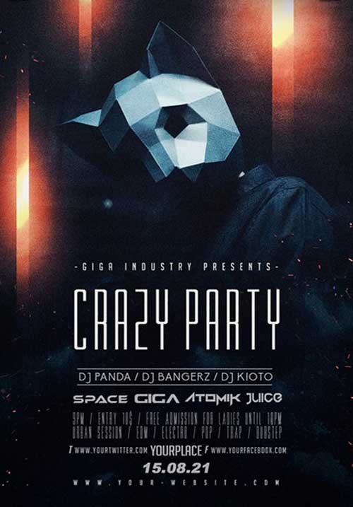 Crazy Party Flyer Templates