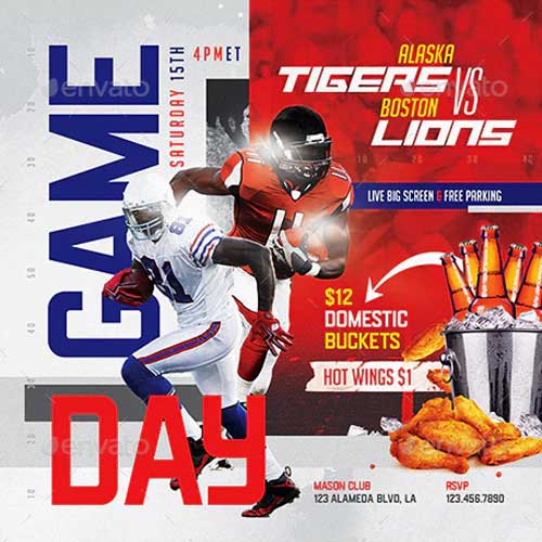 Game Day Football Flyer Template