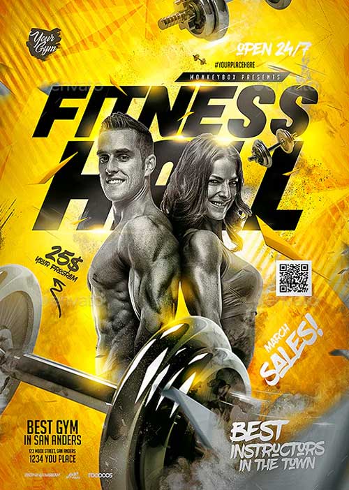 Gym Hall Flyer Template