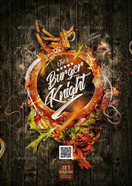 Menu Burger Bar Flyer Template