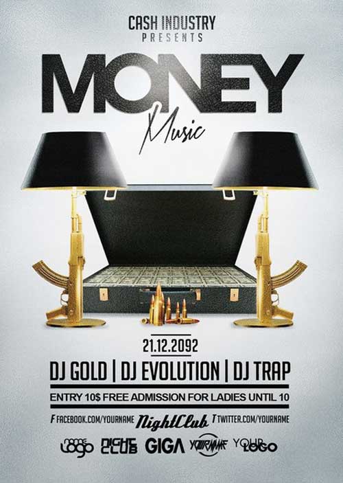 Money Music Urban Flyer Templates