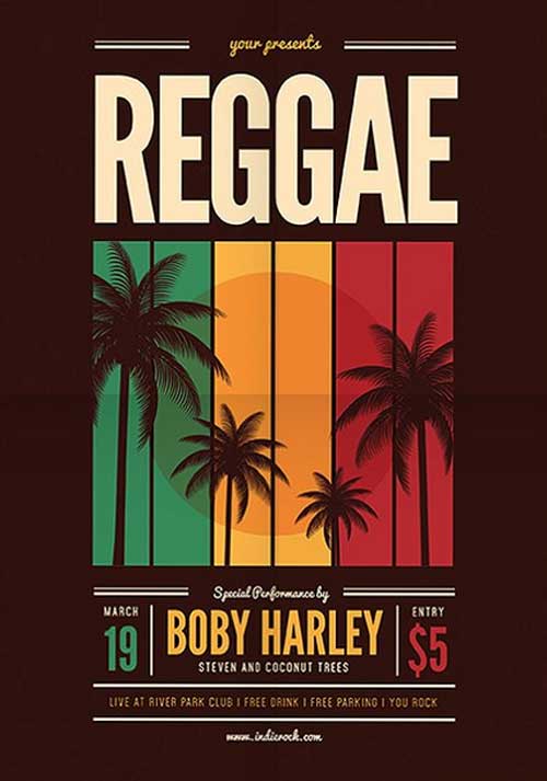 Reggae Music Party Flyer Template