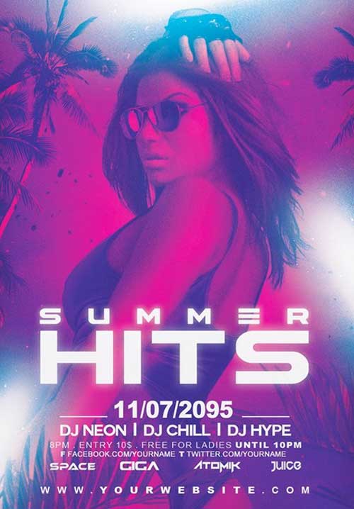 Summer Hits Hype Flyer Templates
