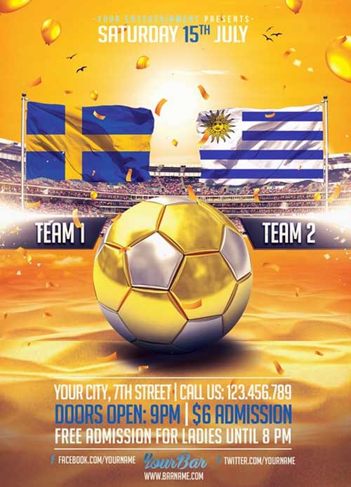 Summer Soccer Cup Flyer Template